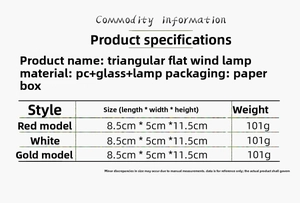 Detailed size specifications for red, white, and gold vintage Christmas LED lanterns