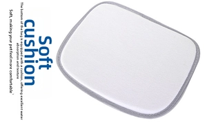 Soft white plush pet bag liner with grey piping for comfort and high absorption