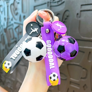 Porte-clés de football créatif avec dragonne GOOOOOAL et breloque athlète en deux couleurs