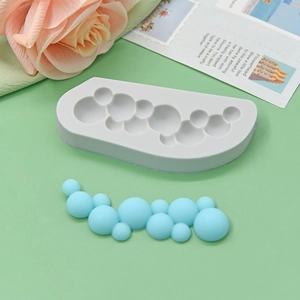 Bubble wave silicone mold for DIY baking and soap making with 3D semi-circle sphere design