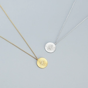 925 Sterling Silver Snake Pendant Necklace Elegant Round Coin Serpent Sunburst Pattern Jewelry For Women Girls