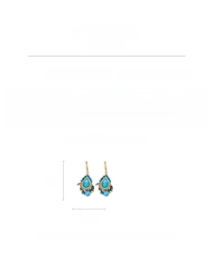 Tableau des tailles d'oreilles: hauteur 6cm, largeur 2,5cm, cuivre avec zircon et perles