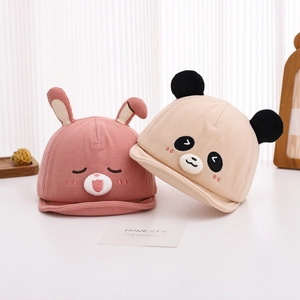 Casquettes bébé en velours côtelé avec oreilles d'animaux lapin et panda mignon