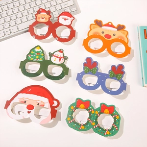 Lot de lunettes de Noël festives en papier avec Père Noël pour décoration de fête enfant