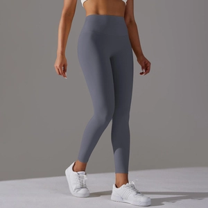 Legging de yoga bleu cendré à taille haute avec effet push-up et tissu stretch gainant