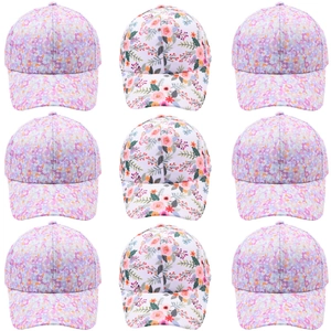 Stylish floral pattern children's baseball caps for summer outdoor sun protection