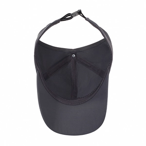 Quick-dry breathable grey sun visor hat with adjustable back buckle and open top design