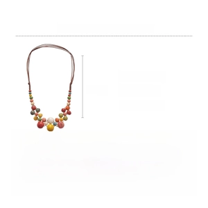 Diagramme détaillé du collier en perles de céramique avec dimensions et poids du produit