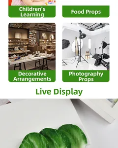 Detailed realistic PVC green vegetable leaf used for photography and educational props