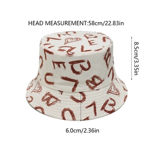 Guida alle taglie del cappello a secchiello con circonferenza di 58 cm e tesa di 6 cm