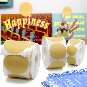 Round Labels Kraft Paper Self Adhesive Blank Stickers For Gift Packaging Diy Crafts Office Classification Sealing