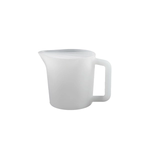 5-grid white silicone mixing cup with handle and pour spout for DIY resin art and pigment blending