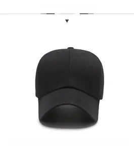 Detailed front view of black baseball cap with white tmi embroidery and curved brim