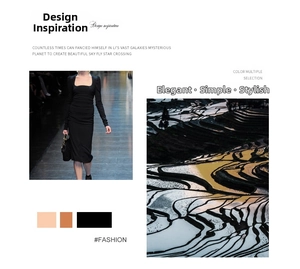 Detail view of a square neck long sleeve midi dress with fabric texture and color options