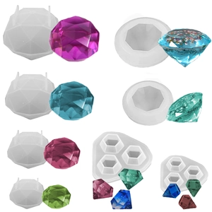 Diamantvorm Siliconen Mal Voor DIY Hars Sieraden Maken Gefacetteerde Edelsteen Gietgereedschap