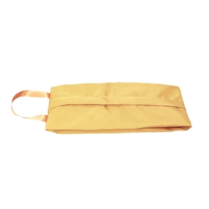 Waterproof gold silk travel organizer bag for underwear and cosmetics with carry handle