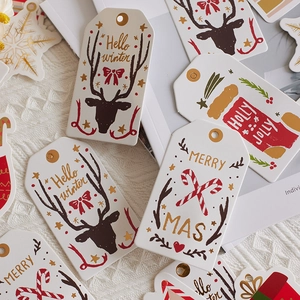 Etichette Regalo Natale Cartoncino Etichette Appese Carta Biglietti Messaggio Per Decorazione Albero Natale Confezione Regalo Accessori Festa