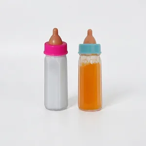 Small magic disappearing milk and orange juice bottles for doll play and magic shows