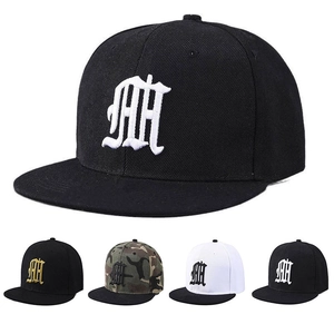 Unisex Hip Hop Snapback Hat Gothic Letter Embroidery Flat Brim Acrylic Streetwear Sun Protection Baseball Cap