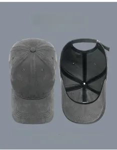 Detailed view of gray cotton twill baseball cap with white Colorado letter embroidery
