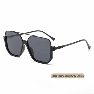 Square Sunglasses UV400 Protection PC Frame Resin Lens Vintage Oversized Eyewear For Outdoor Fashion Women Men