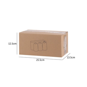 Detailed dimensions of the wall-mounted toothbrush holder packaging: 25.5x13.5x12.5cm