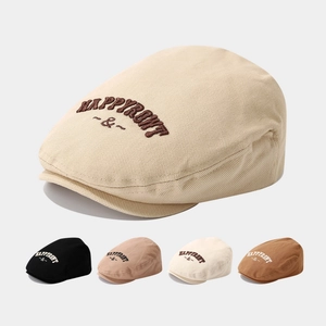 Béret classique en coton pour enfants de 2 à 5 ans avec broderie HAPPYROWT élégante