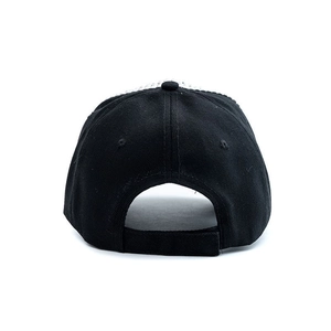 Black rhinestone baseball cap with adjustable strap and sparkling crystals for women