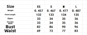 Detailed size chart for sleeveless lapel midi dress including length, bust, and waist data