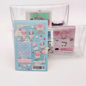 Detail of cute Korean style Baby Angel decorative stickers with transparent PVC pouch