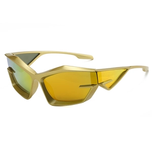 Cyberpunk Futuristic Sunglasses Geometric Irregular PC Frame UV400 Protection Fashion Streetwear For Men Women