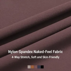 Yoga-Leggings mit hoher Taille in Dunkelgrau-Violett, 4-Way-Stretch und Naked-Feel-Stoff