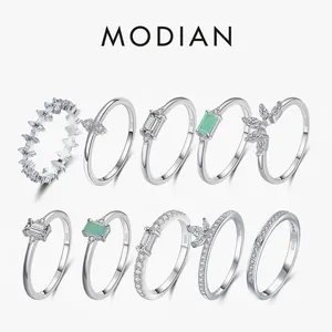 Baguette Marquise Cubic Zirconia Crown Rings 925 Sterling Silver Minimalist Stackable Elegant Jewelry For Women