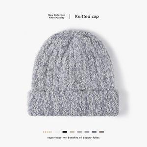 Unisex Wool Knitted Beanie Thickened Warm Winter Cuffed Solid Color Cold Hat For Men Women Outdoor Casual Fashion Fisherman Beanie