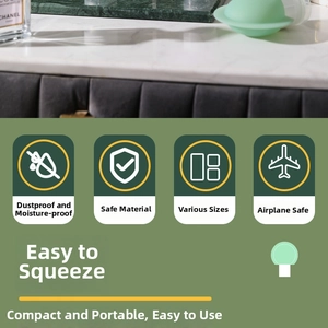 Silicone travel bottle with leak-proof cap and hanging loop for toiletries and lotions