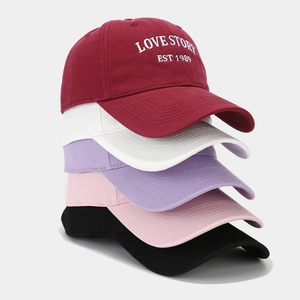Cotton Baseball Cap Letter Embroidery Adjustable Sunshade Hat Casual Vintage Style For Women Men