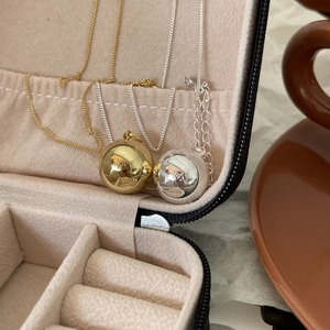 925 Sterling Silver Ball Pendant Necklace Engraved You Deserve To Be Loved Minimalist Geometric Jewelry Gift For Women