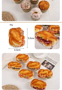 Detailed realistic PU artificial sandwich model with dimensions 9.5cm by 5.5cm for decor