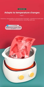 Red food-grade silicone Christmas mold tested in boiling water for heat resistance