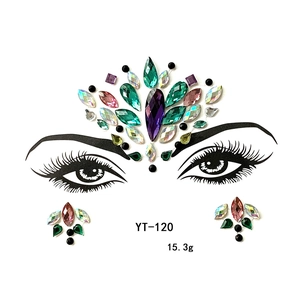 2025 new face crystal stickers acrylic festival party rhinestone face gems makeup decor