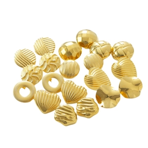 Collection of assorted 18K gold plated stainless steel heart and textured stud earrings