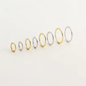 Minimalist S925 sterling silver hoop earrings size guide featuring 6mm to 12mm diameters