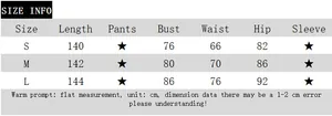 Detailed size chart showing length, bust, waist, and hip info for this slim fit maxi dress