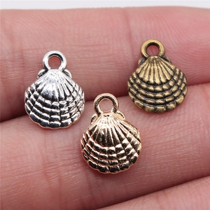 Shell Charms Mini Scallop Alloy Pendants DIY Jewelry Making Accessories For Earrings Bracelets Retro Vintage Style