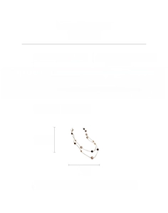 Detail of layered brown bead and pearl necklace with 102cm length and copper alloy beads