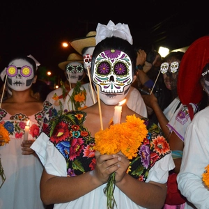 Day of the Dead festival props and skull party photography card set for festive decoration