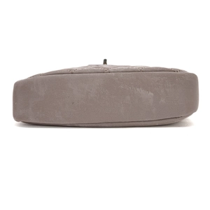 Bottom view of dusty mauve quilted crossbody phone bag with premium faux leather texture