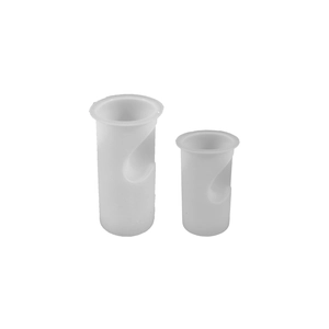 Two-piece white translucent heart-shaped candlestick resin silicone mold for DIY crafts