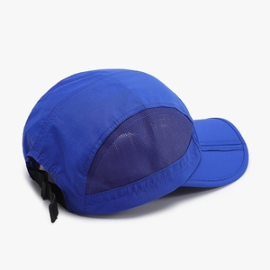 Royal blue breathable quick-dry sports baseball cap with mesh side panels for outdoor running