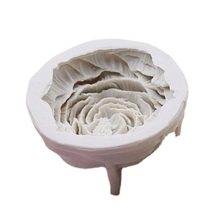 Moule en silicone pivoine 3D pour bougies parfumées faites à la main et artisanat en résine